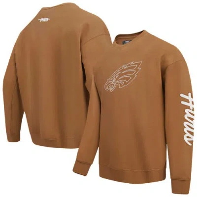 Pro Standard Jalen Hurts Brown Philadelphia Eagles Pullover Crewneck Sweatshirt