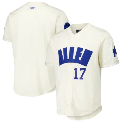 Pro Standard Josh Allen Cream Buffalo Bills Name & Number Triple Tonal Button-up Baseball Jersey