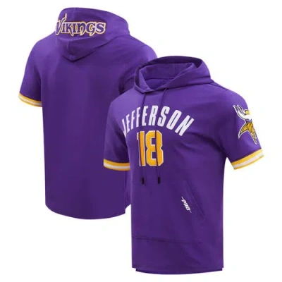 Pro Standard Justin Jefferson Purple Minnesota Vikings Player Name & Number Hoodie T-shirt