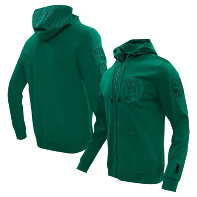 Pro Standard Kelly Green Boston Celtics Triple Tonal Dk Full-zip Hoodie Jacket