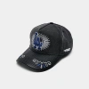 Pro Standard Los Angeles Dodgers Mlb Eternal Skull Pro Pinch Strapback Hat In Black