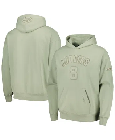 Pro Standard Men's Aaron Rodgers Moss New York Jets Player Name Number Pullover Hoodie In Light Green