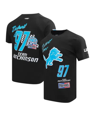 Pro Standard Men's Aidan Hutchinson Black Detroit Lions Fast Lane Name Number Player T-shirt