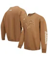 Pro Standard Men's Aidan Hutchinson Brown Detroit Lions Pullover Crewneck Sweatshirt In Brown