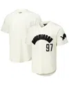 Pro Standard Men's Aidan Hutchinson Cream Detroit Lions Name Number Triple Tonal Button-up Baseball Jersey In Cream