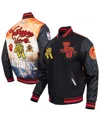 Pro Standard Men's And Women's Black 2025 Nba All-star Game X Hbcu Full-snap Satin Jacket In Black