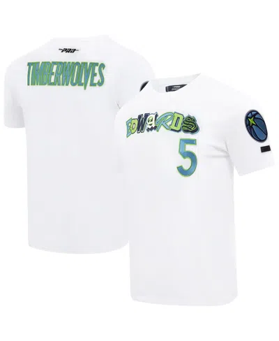 Pro Standard Men's Anthony Edwards White Minnesota Timberwolves City Ransom T-shirt