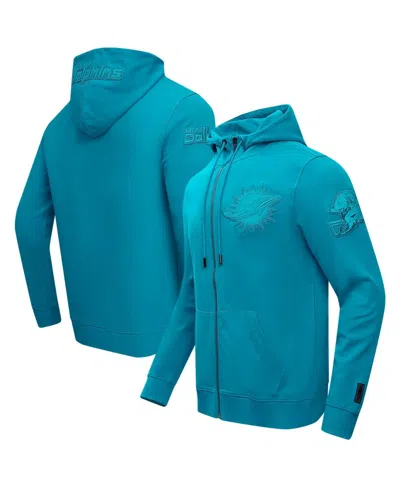 Pro Standard Men's Aqua Miami Dolphins Triple Tonal Full-zip Hoodie