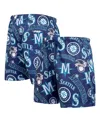 Pro Standard Men's Aqua Seattle Mariners Toss Logo Woven Shorts In Multi