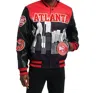 Pro Standard Men's Atlanta Hawks Intervarsity Jacket In Black/red In Multi
