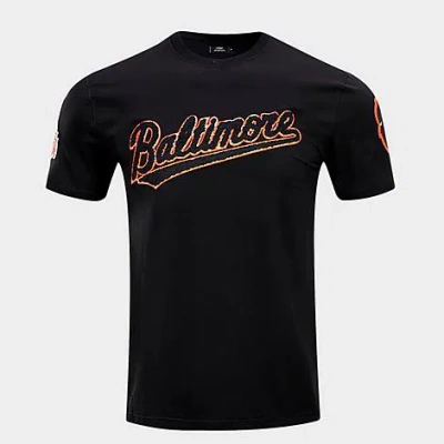 Pro Standard Men's Baltimore Orioles Mlb Chenille T-shirt In Black