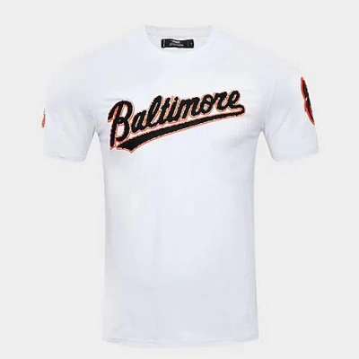 Pro Standard Men's Baltimore Orioles Mlb Chenille T-shirt In White