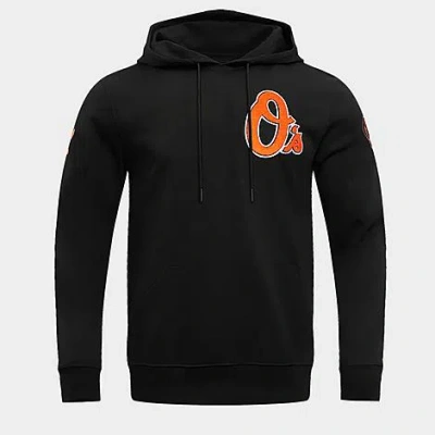 Pro Standard Men's Baltimore Orioles Mlb Classics Chenille Pullover Hoodie In Black