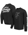 Pro Standard Men's Black Baltimore Orioles Paint The City Dropped Shoulder Pullover Sweatshirt In Black