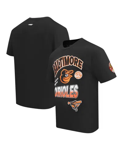 Pro Standard Men's Black Baltimore Orioles Turn It Up Dropped Shoulder T-shirt