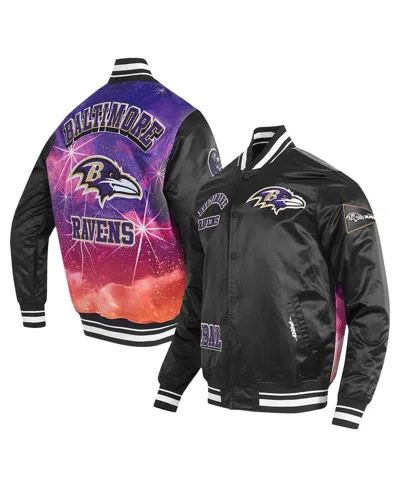 Pro Standard Men's Black Baltimore Ravens Sublimated Satin Full-snap Jacket