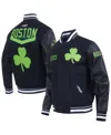 Pro Standard Men's Black Boston Celtics 2024/25 City Edition Wool Varsity Full-zip Jacket