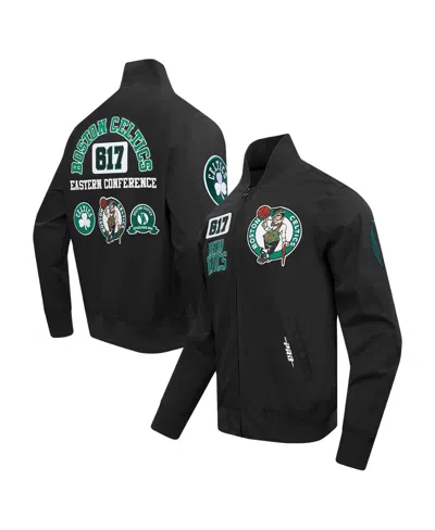Pro Standard Men's Black Boston Celtics Area Code Twill Full-zip Jacket