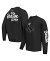 Pro Standard Men's Black Boston Red Sox Paint The City Dropped Shoulder Pullover Sweatshirt In Black