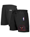 Pro Standard Men's Black Chicago Bulls Area Code Shorts In Gold