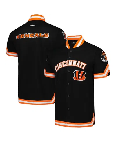 Pro Standard Men's Black Cincinnati Bengals Classic Warm-up Short Sleeve Full-snap Jacket