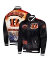 Pro Standard Men's Black Cincinnati Bengals Sublimated Satin Full-snap Jacket In Black