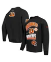Pro Standard Men's Black Cincinnati Bengals Turn It Up Drop Shoulder Pullover Sweatshirt In Black