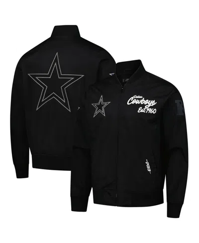 Pro Standard Men's Black Dallas Cowboys Paint The City Twill Full-zip Jacket