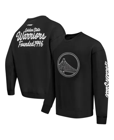 Pro Standard Men's Black Golden State Warriors Paint The City Drop Shoulder Sweatshirt
