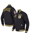 Pro Standard Men's Black Grambling Tigers Crest Wool Full-zip Jacket In Black