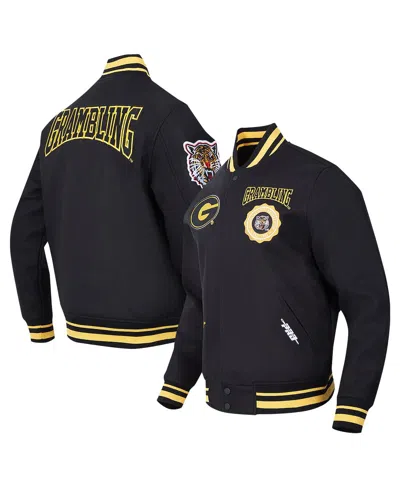 Pro Standard Men's Black Grambling Tigers Crest Wool Full-zip Jacket