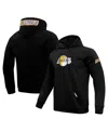 Pro Standard Men's Black Los Angeles Lakers Split Logo Pullover Hoodie In Black