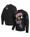 Pro Standard Men's Black Minnesota Vikings Turn It Up Drop Shoulder Pullover Sweatshirt In Black