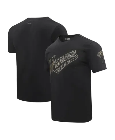Pro Standard Men's Black Minnesota Wild Wordmark T-shirt