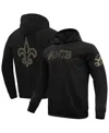 Pro Standard Men's Black New Orleans Saints Classic Chenille Pullover Hoodie In Black