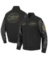 Pro Standard Men's Black New York Jets Full-zip Varsity Jacket In Black