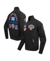 Pro Standard Men's Black New York Knicks Area Code Twill Full-zip Jacket In Black