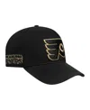 Shop Pro Standard Men's Black Philadelphia Flyers Metallic Logo Pinch Front Adjustable Hat