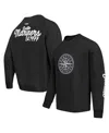 Pro Standard Men's Black Seattle Mariners Paint The City Dropped Shoulder Pullover Sweatshirt In Black