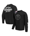 Pro Standard Men's Black Washington Wizards Paint The City Pullover Sweatshirt In Black