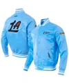 Pro Standard Men's Blue La Clippers 2024/25 City Edition Chenille Satin Full-snap Jacket In Blue