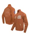 Pro Standard Men's Brown Chicago Cubs Paint The City Twill Full-zip Jacket In Brown