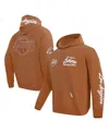 Pro Standard Brown Los Angeles Lakers Paint The City Drop Shoulder Pullover Hoodie In Brown