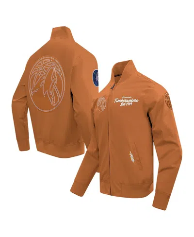 Pro Standard Men's Brown Minnesota Timberwolves Paint The City Full-zip Jacket