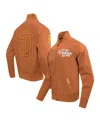 Pro Standard Men's Brown San Diego Padres Paint The City Twill Full-zip Jacket In Brown