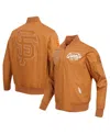 Pro Standard Men's Brown San Francisco Giants Paint The City Twill Full-zip Jacket In Brown