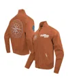 Pro Standard Men's Brown Seattle Mariners Paint The City Twill Full-zip Jacket In Brown