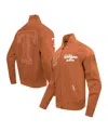 Pro Standard Men's Brown Texas Rangers Paint The City Twill Full-zip Jacket In Brown
