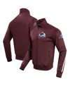 Pro Standard Men's Burgundy Colorado Avalanche Classic Chenille Full-zip Track Jacket In Burgundy
