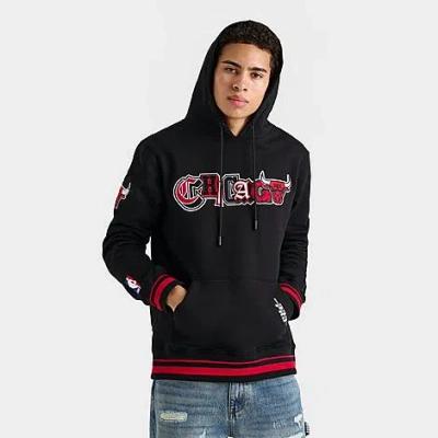 Pro Standard Men's Chicago Bulls Nba City Ransom Pullover Hoodie In Black/red